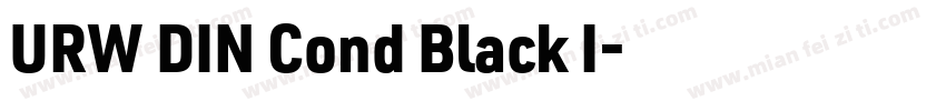 URW DIN Cond Black I字体转换